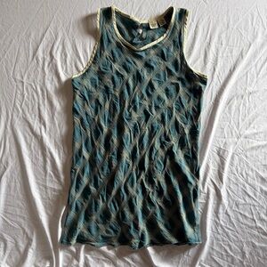 Vintage Gap Sporty Cream Trim Blue Green Plaid Mini Dress